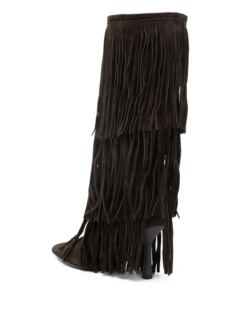 Gisel Moire George laarzen met franje Bruin