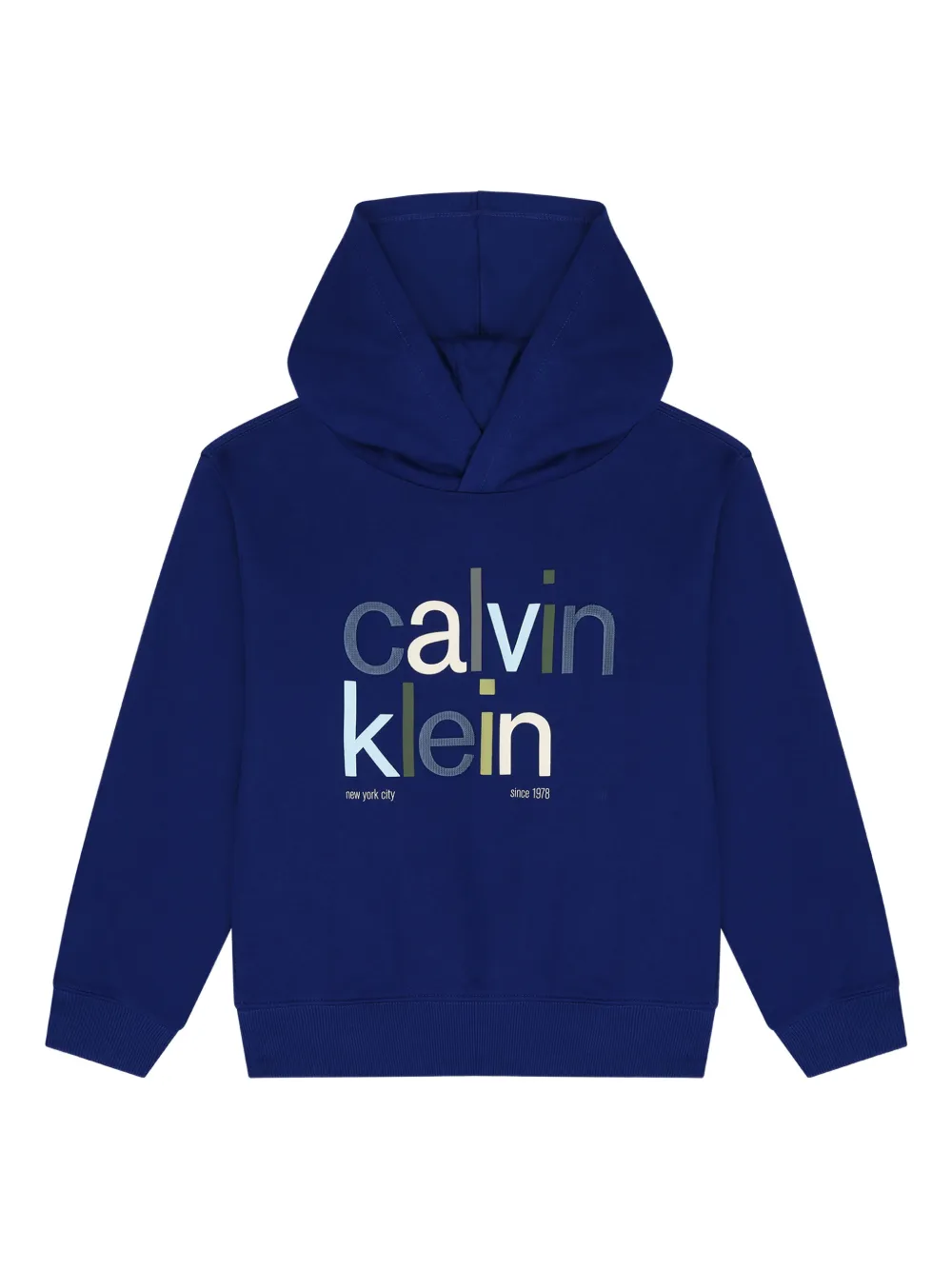Calvin Klein Kids' Logo-detail Hoodie In Blue