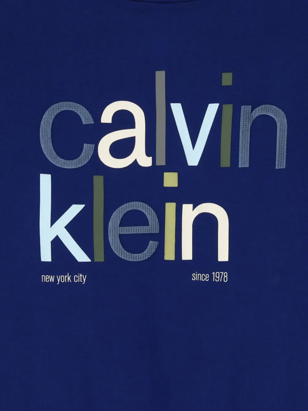 Calvin Klein Logo-detail Hoodie In Blue