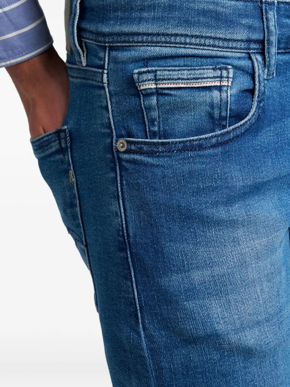 Replay Grover jeans met vijf zakken Blauw