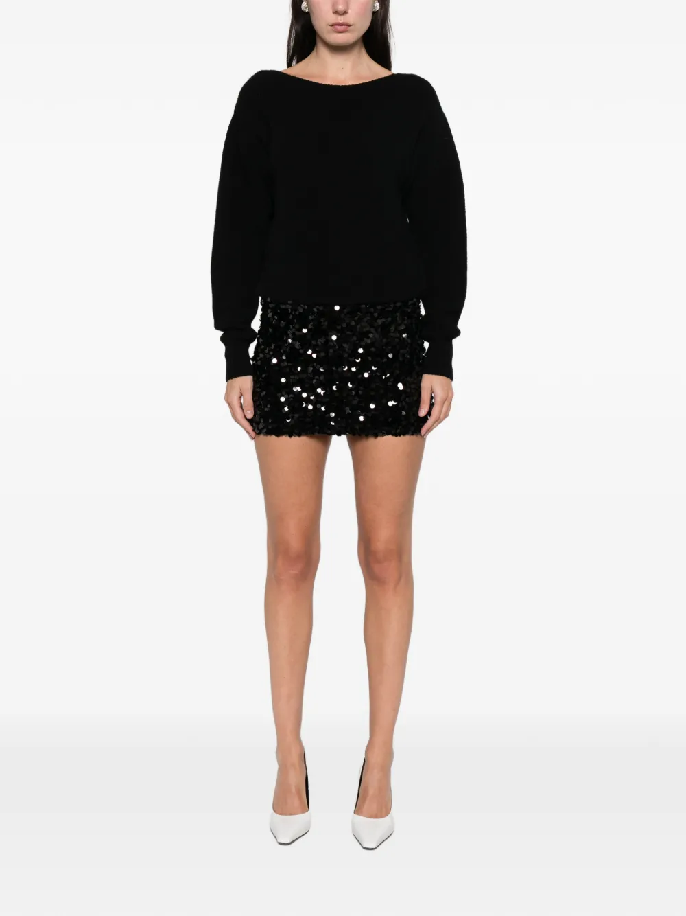 Jucca approved knitted wool mini dress - Zwart