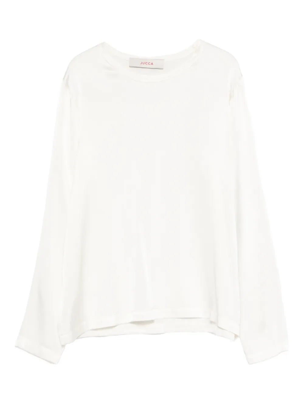 Jucca Crewneck Silk Blouse In White