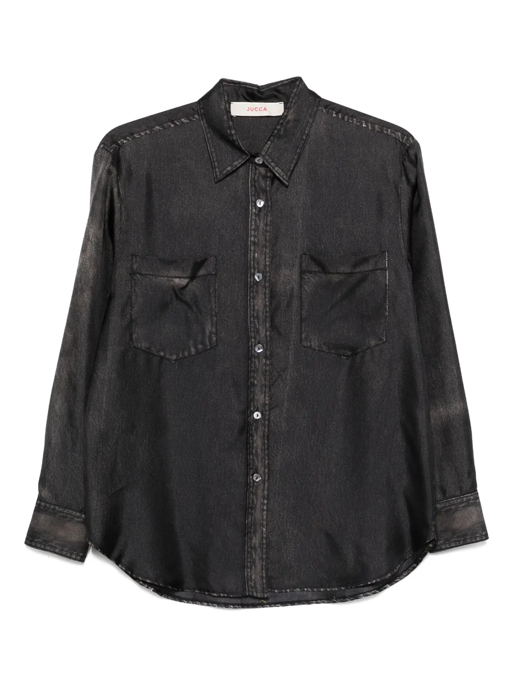 Jucca Printed Silk Shirt In Black