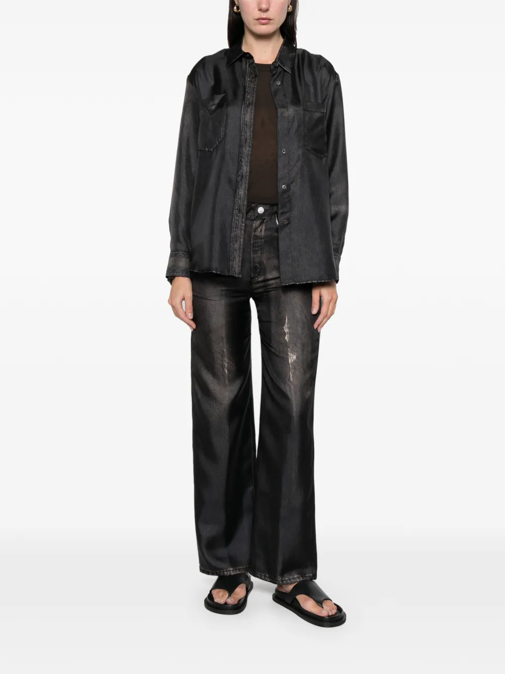 Jucca approved printed silk shirt - Grijs