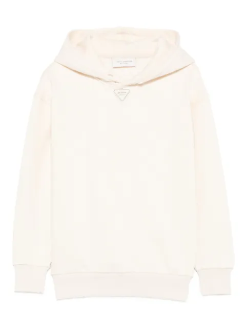 YES LONDON triangle patch hooded sweater