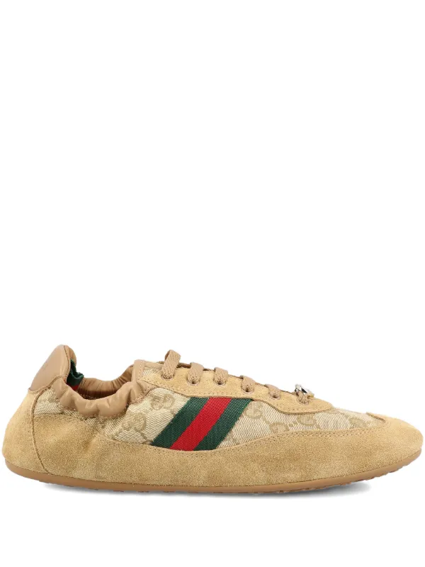 GUCCI スニーカー ブラック/サンドベージュ Gucci Shift GG Sneakers | Neutrals | FARFETCH