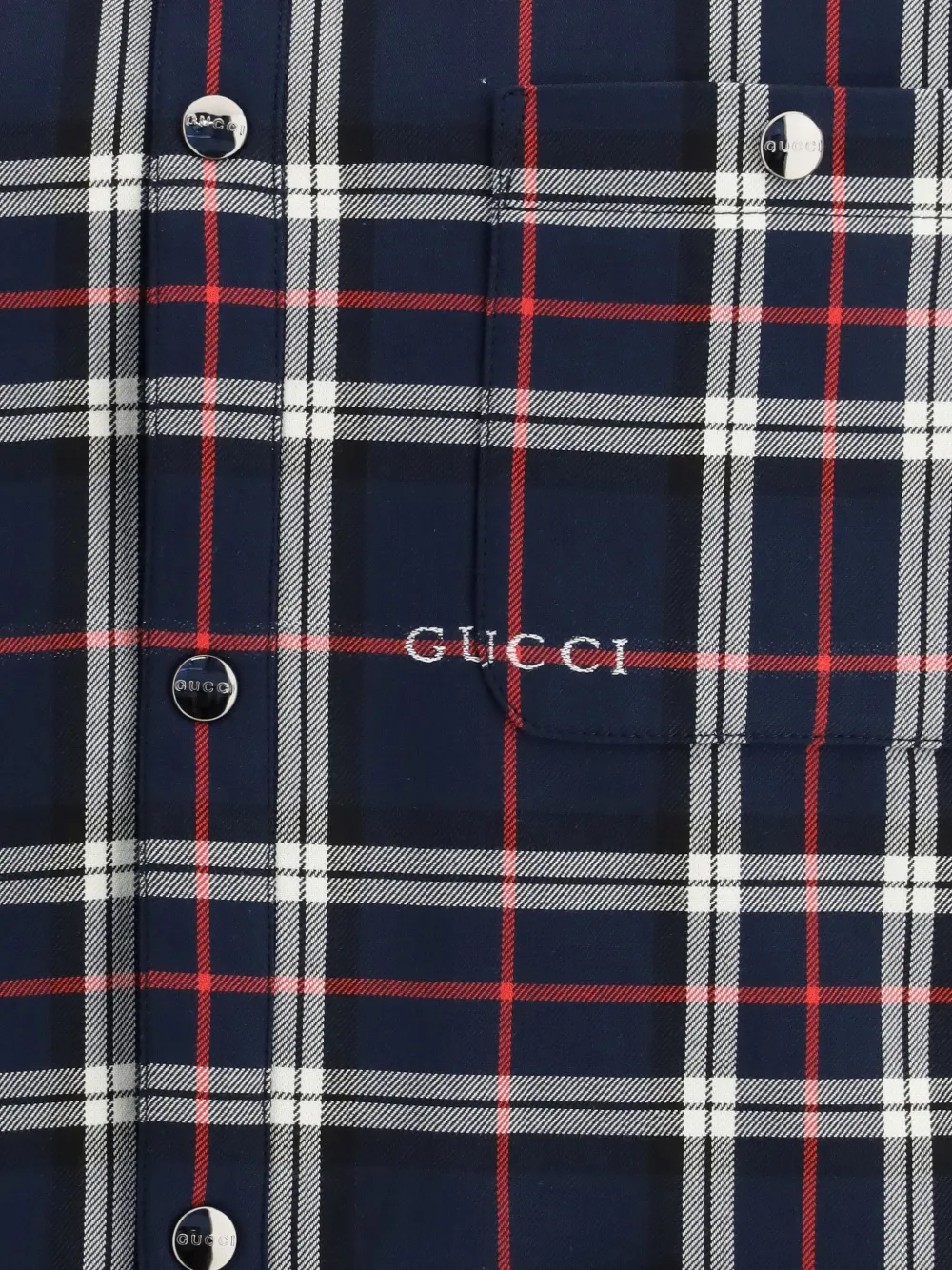 Gucci Shirtjack met tartan ruit Blauw