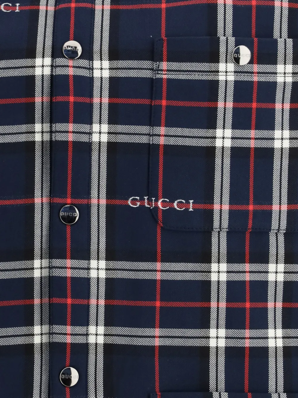 Gucci Shirtjack met tartan ruit Blauw