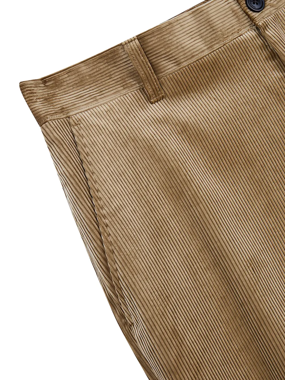 Man On The Boon. Corduroy Button Trousers In Brown