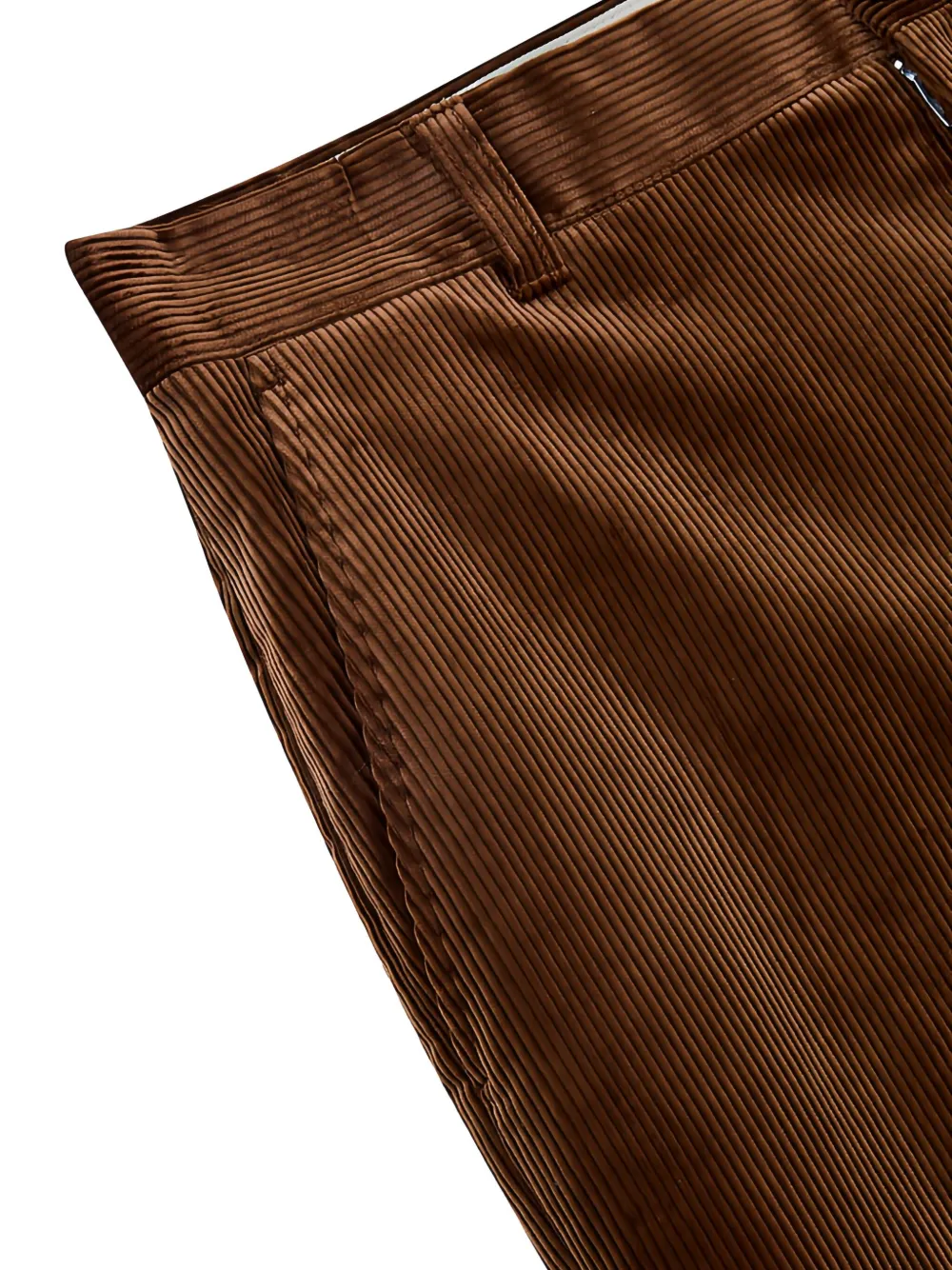 Man On The Boon. Corduroy Trousers In Brown