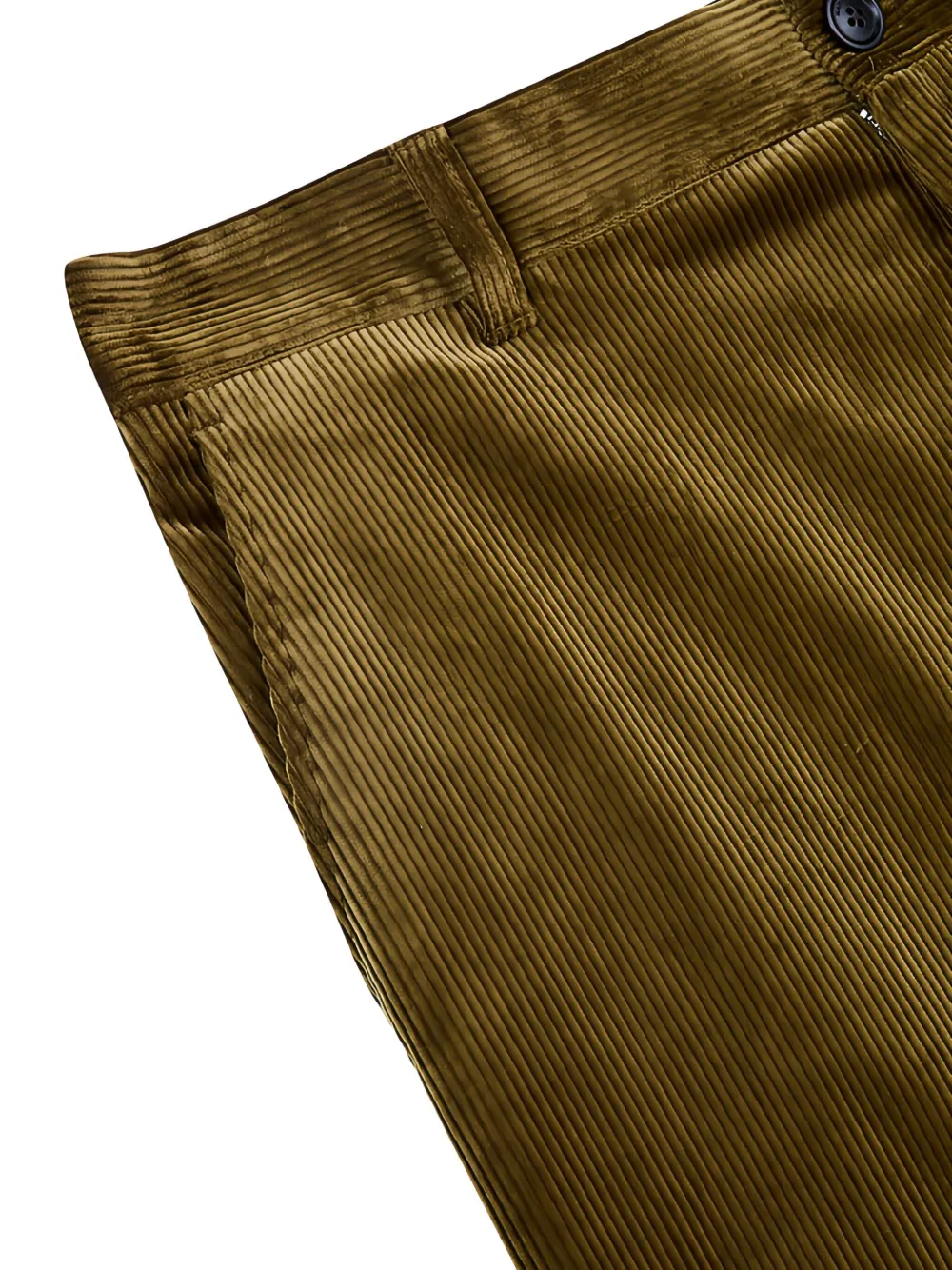 Man On The Boon. Corduroy Trousers In Green