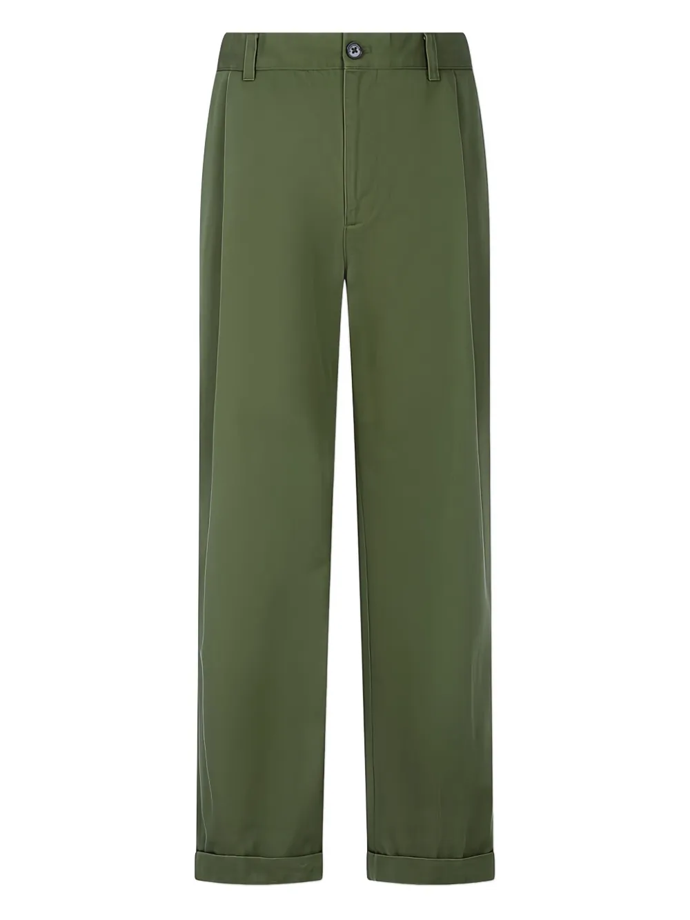 Man On The Boon. pleated button trousers | Green | Image 1