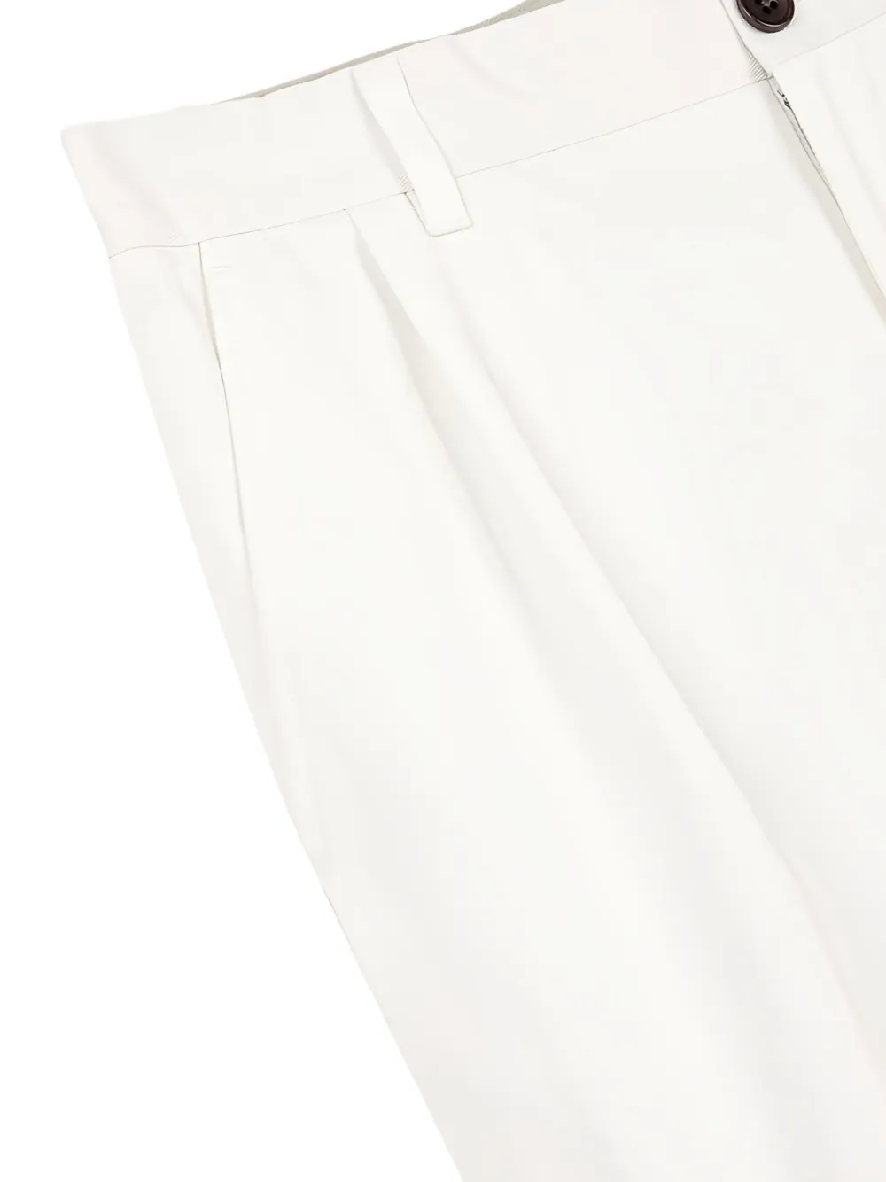 Man On The Boon. Roll-up Hem Chino Trousers In White