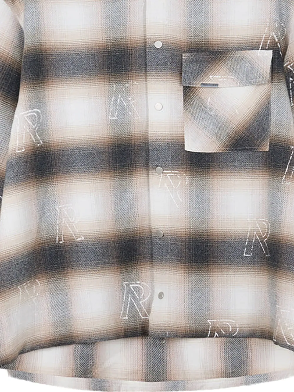 Represent all-over-Initial flannel shirt - Wit