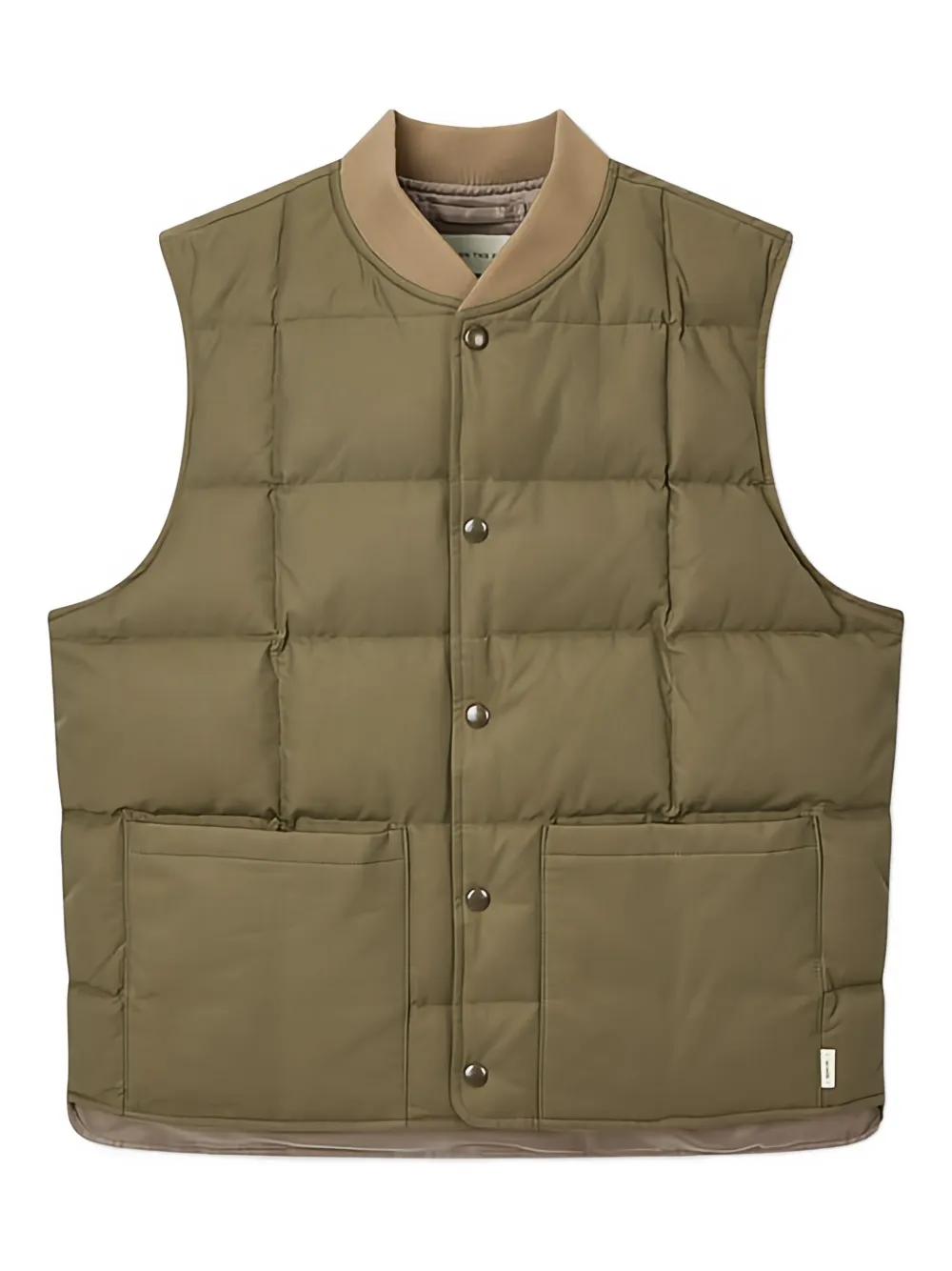 Man On The Boon. quilted duck-down vest | Green | Image 1