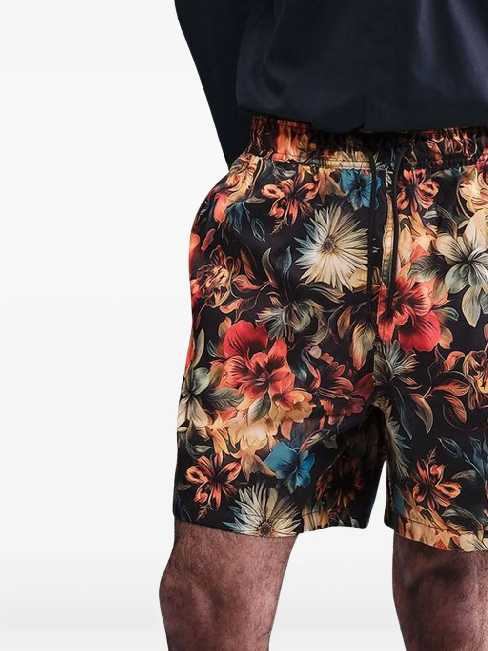 Nike flow floral shorts | Black | Image 1
