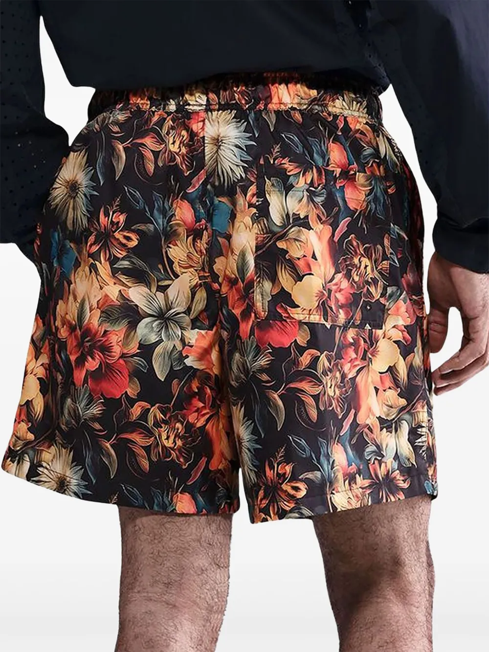 Nike flow floral shorts - Zwart