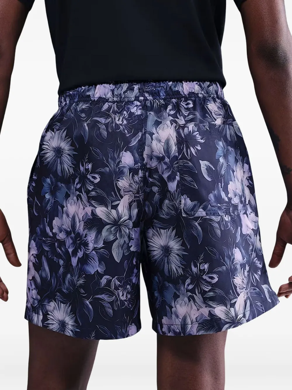 Nike floral flow shorts - Blauw