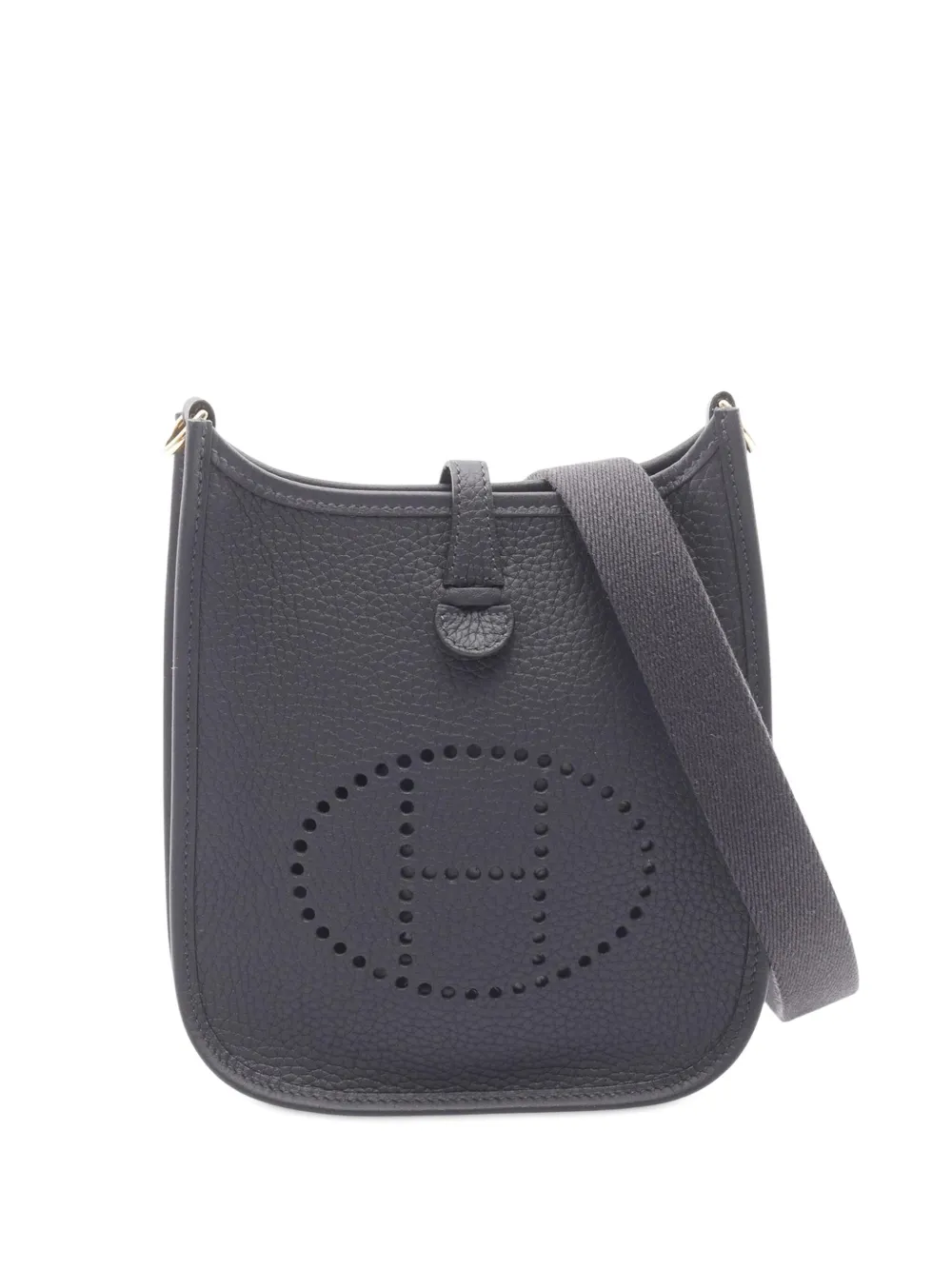 HERMES Pre-owned 2025 Taurillon Clemence Evelyne Tpm Crossbody Bag In Black