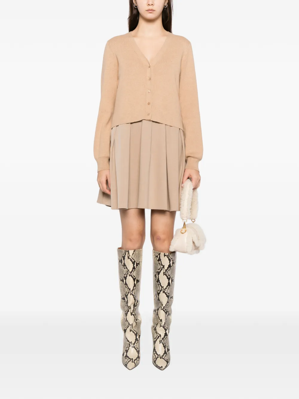 STAUD Milo jurk - Beige