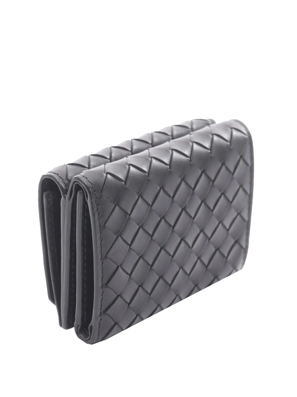BOTTEGA VENETA Pre-owned 2012-2025 Leather Intrecciato Wallet Small Wallets In Black