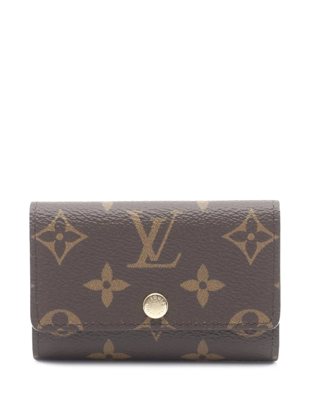Pre-owned Louis Vuitton 2021-2025 Monogram Multicles 6 Key Holder In Brown