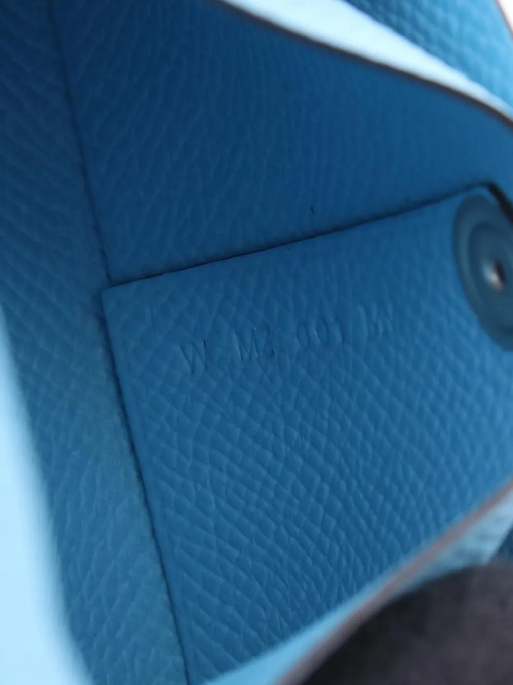 Pre-owned Hermes 2024 Epsom Bastia Coin Pouch In Blue