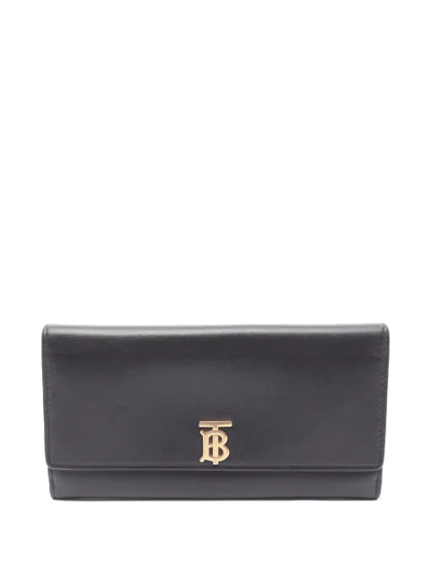 Burberry Pre-Owned محفظة طويلة بجلد محبب ونقش مونوغرام 2018-2025