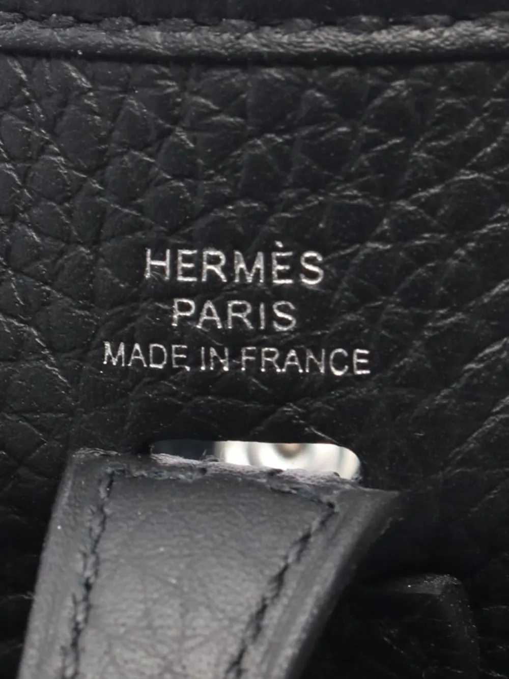 Pre-owned Hermes 2025 Clemence Evelyne Tpm Crossbody Bag In Black