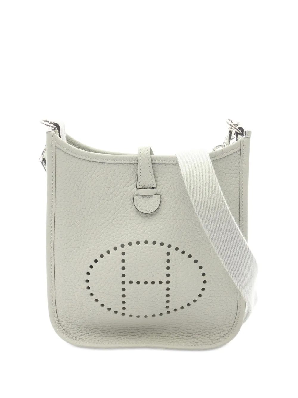 Pre-owned Hermes 2023 Taurillon Clemence Evelynetpm Shoulder Bag In Green