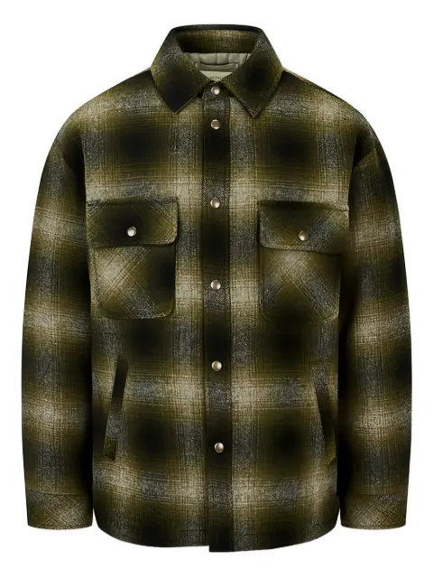 Man On The Boon. checked padded overshirt