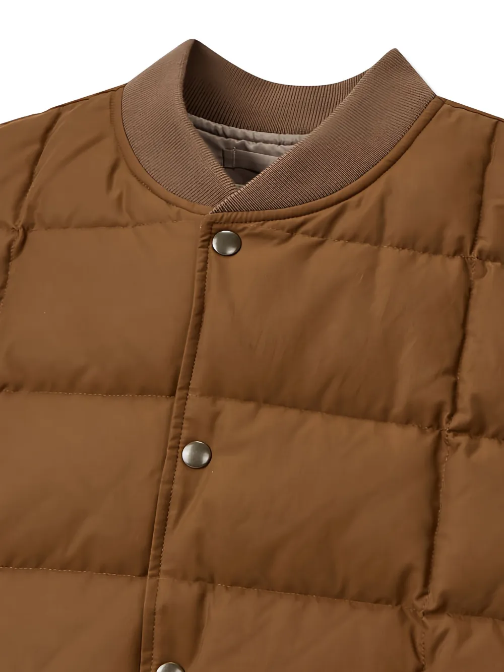 Man On The Boon. Gewatteerde bodywarmer met zak Bruin