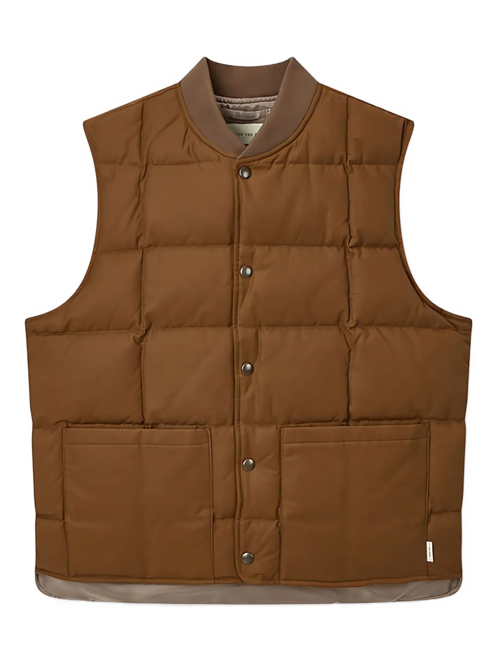Man On The Boon. pocket quilted vest - ブラウン Man On The Boon. pocket quilted vest - ブラウン