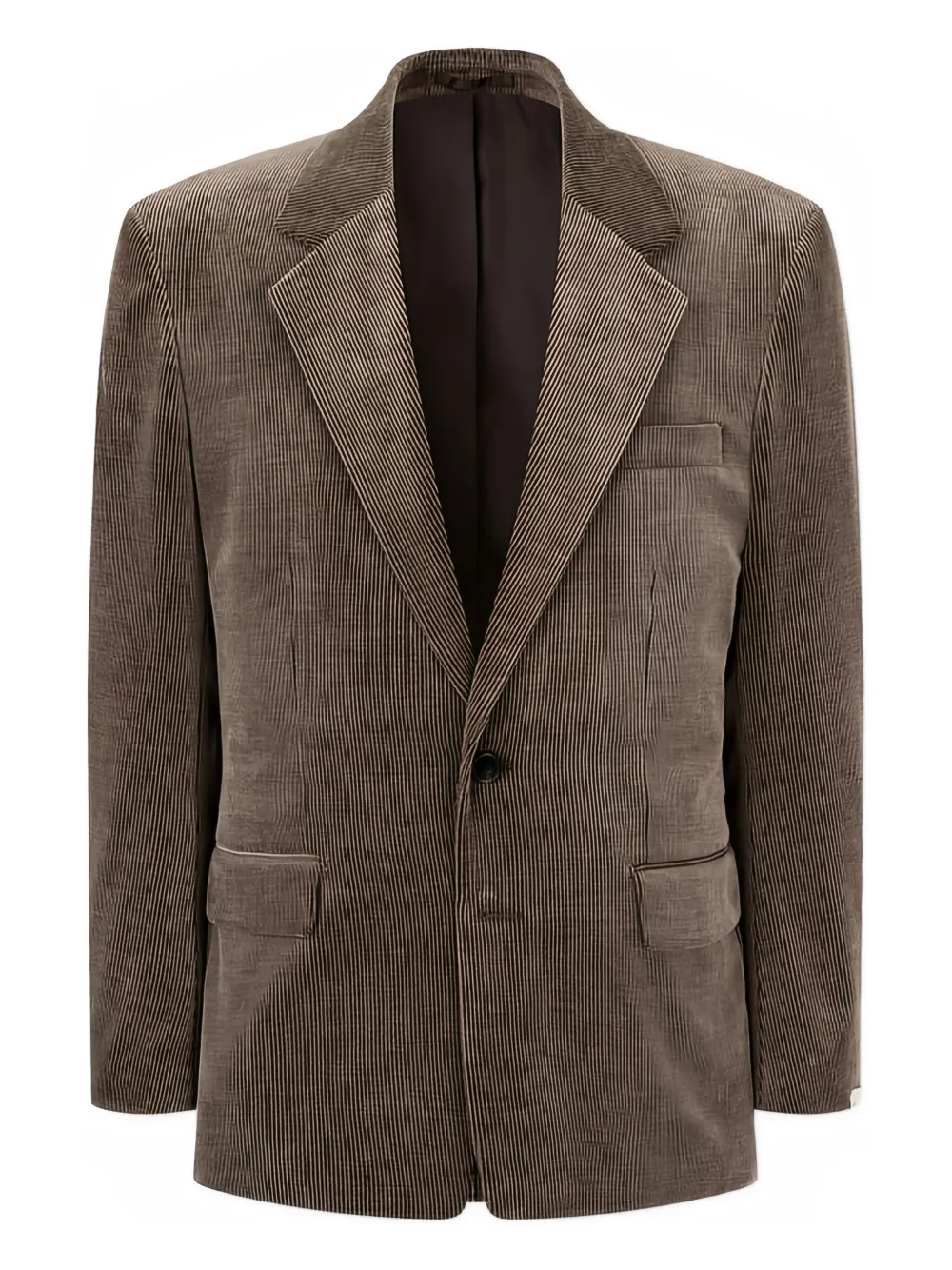 Man On The Boon. notched-lapel corduroy blazer | Brown | Image 1