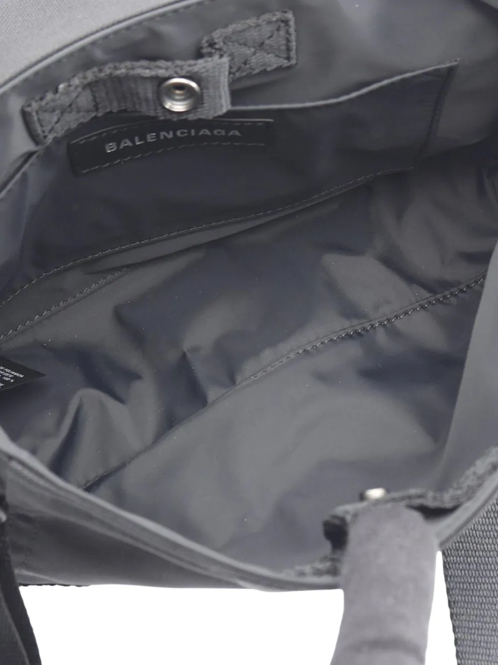 Pre-owned Balenciaga 2018-2025 Small Recycled Nylon Army Messenger Bag Satchel In Black