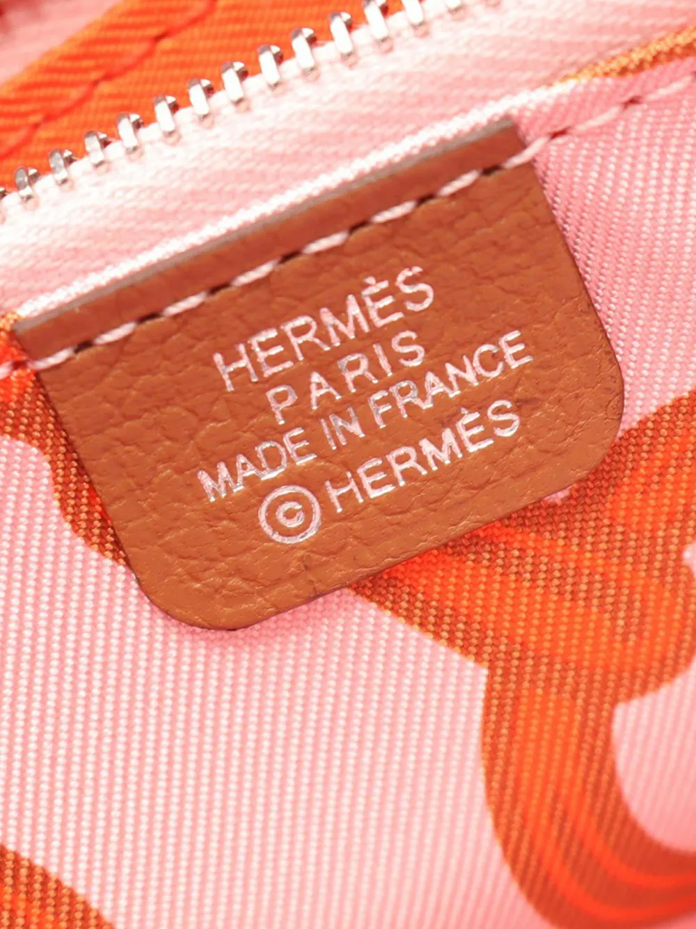 HERMES Pre-owned 2023 Leather Silk Azap Zip Compact Wallet Small Wallets In Brown