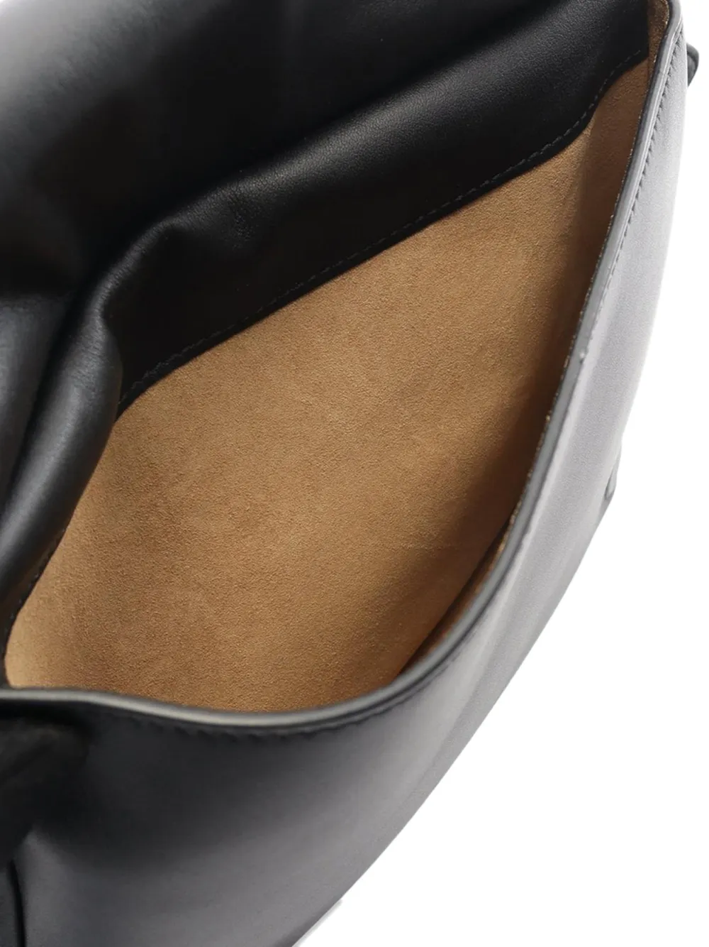 LOEWE Pre-owned 2010-2025 Medium Leather Pebble Messenger Bag Shoulder Bag In Black