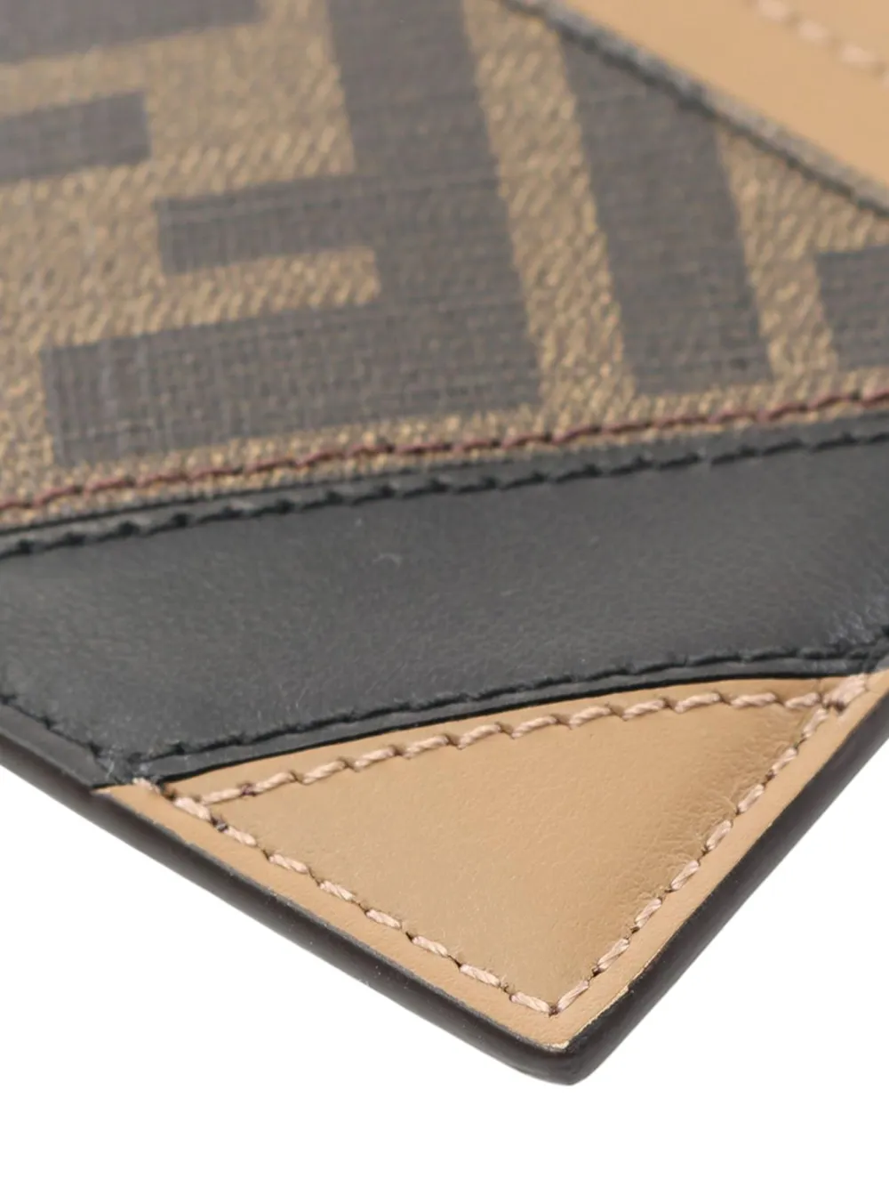 Pre-owned Fendi 2010-2025 Coated Canvas Zucca Case Holder Card Holder In Brown