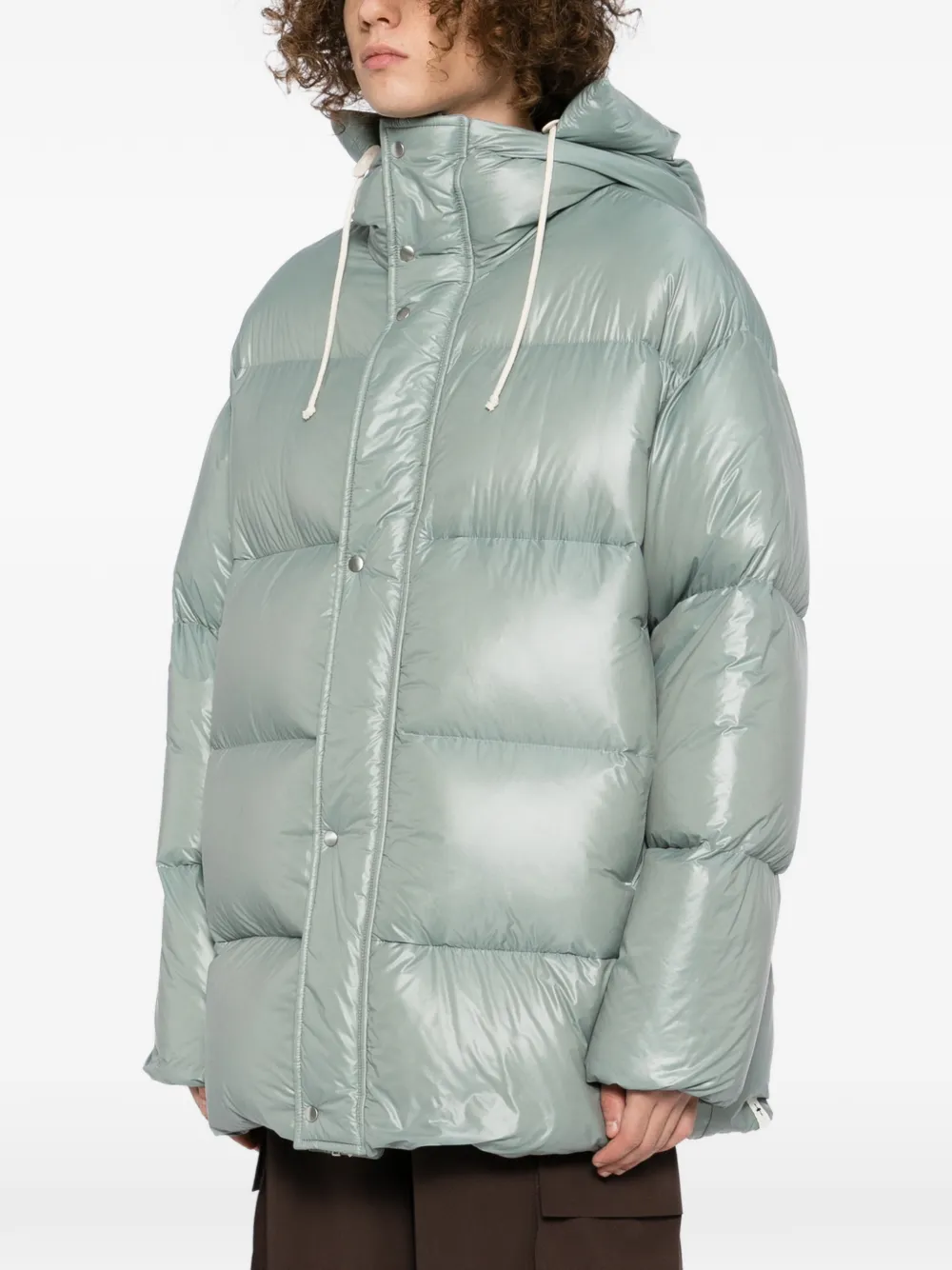 Jil Sander Down Jacket In Green