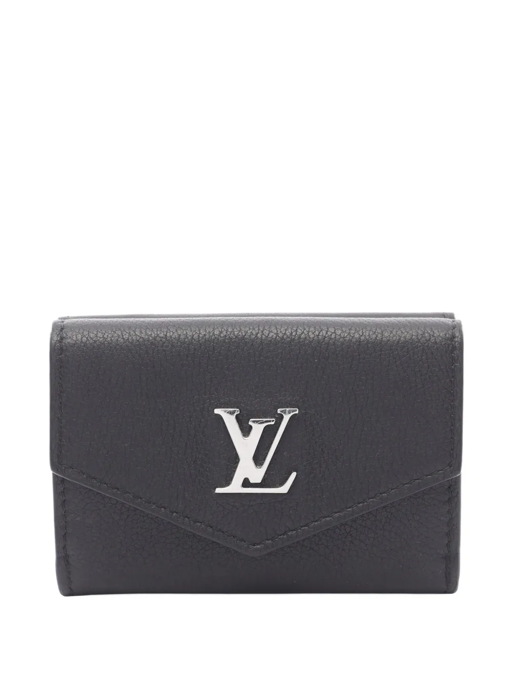 Louis Vuitton Pre-Owned 2021-2025 Leather Lockmini Compact Wallet small wallets | Black | Image 1