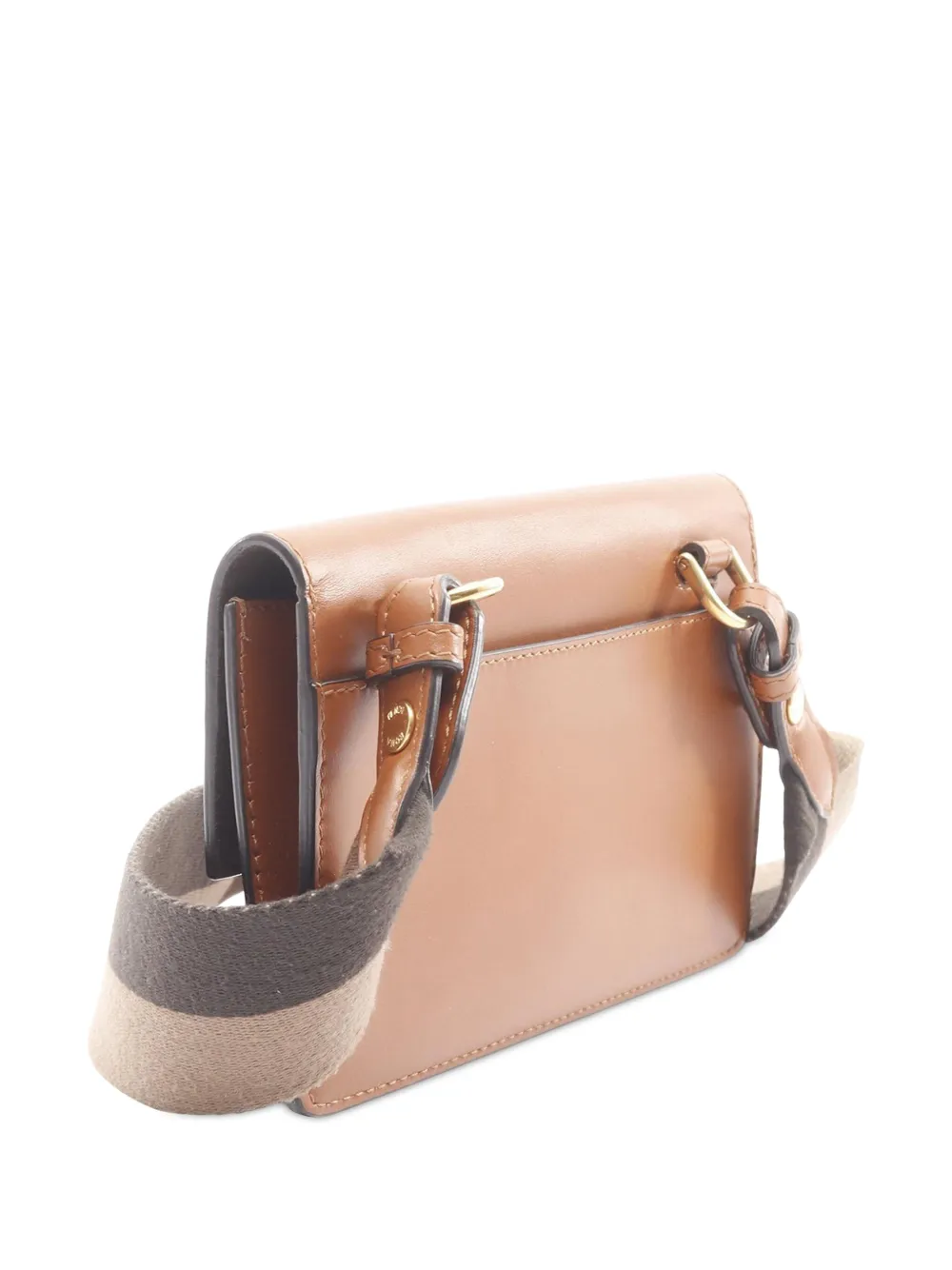 FENDI Pre-owned 2010-2025 Leather Flat Baguette Shoulder Bag In Brown