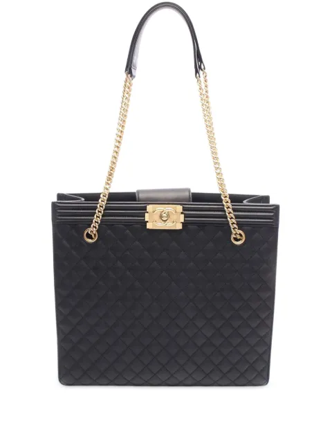 CHANEL Pre-Owned 2015-2016 Quilted Boy Shopper tote bag
