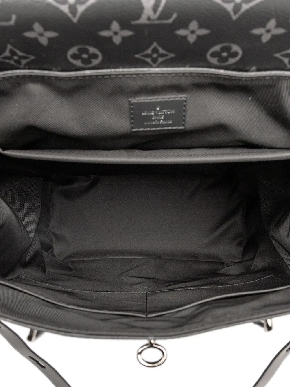 LOUIS VUITTON Pre-owned 2019-2025 Monogram Eclipse Steamer Backpack In Black