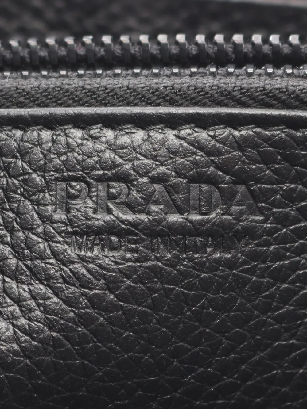 Pre-owned Prada 2010-2025 Micro Grain Vitello Wallet Long Wallets In Black