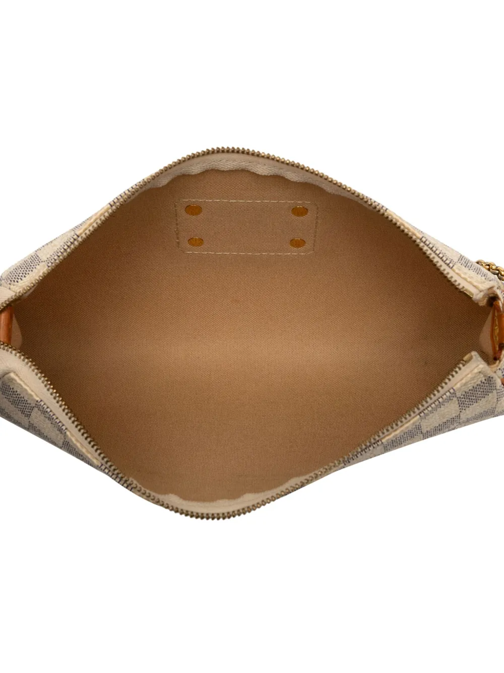 Pre-owned Louis Vuitton 2011 Damier Azur Eva Satchel In White