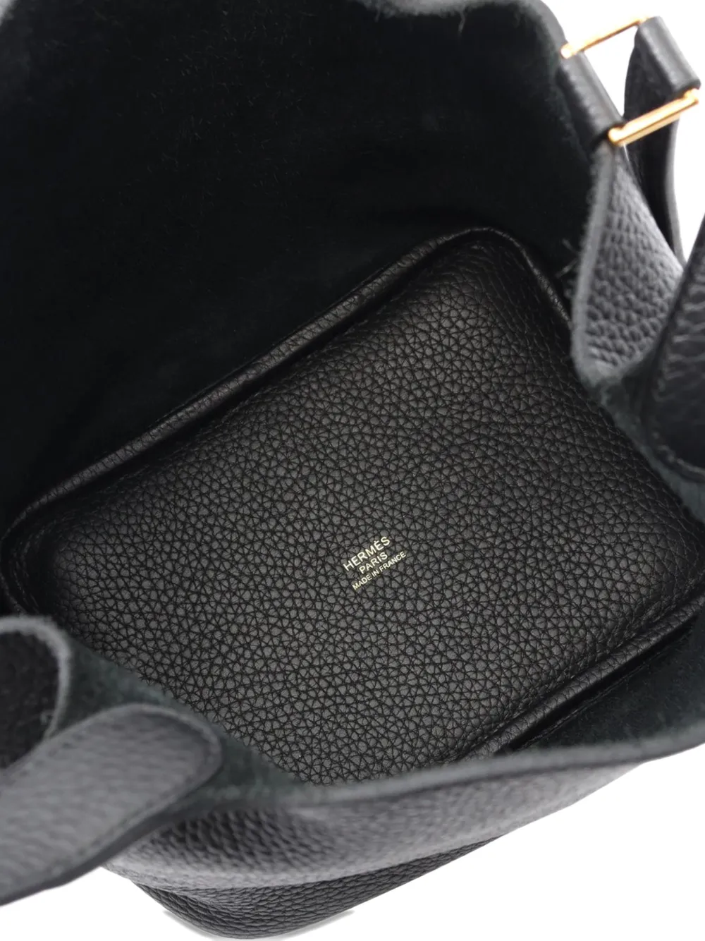 HERMES Pre-owned 2021 Taurillon Clemence Picotin Lock Pm Handbag In Black