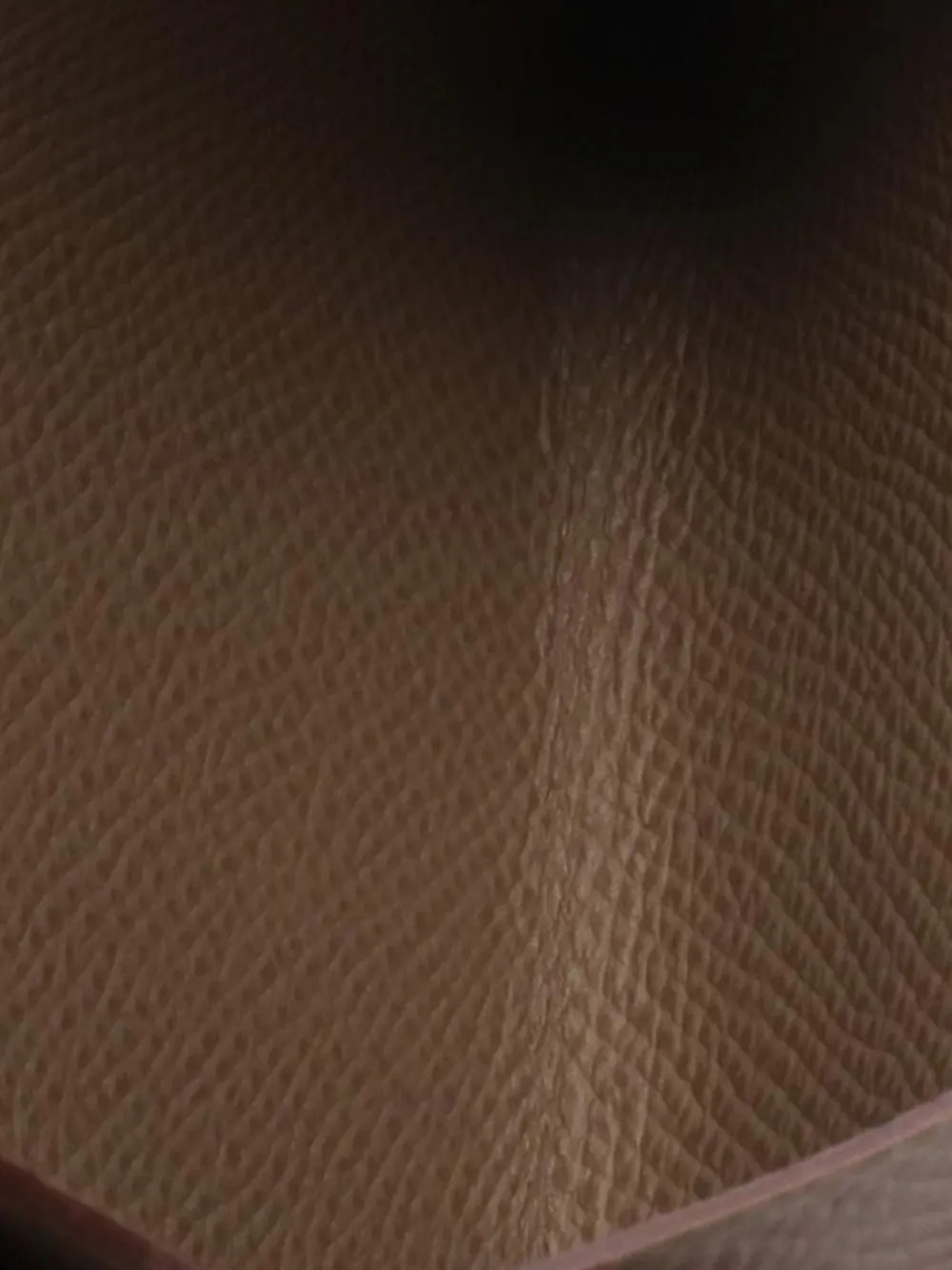 Pre-owned Hermes 2024 Epsom Calvi Duo Card Holder In Brown