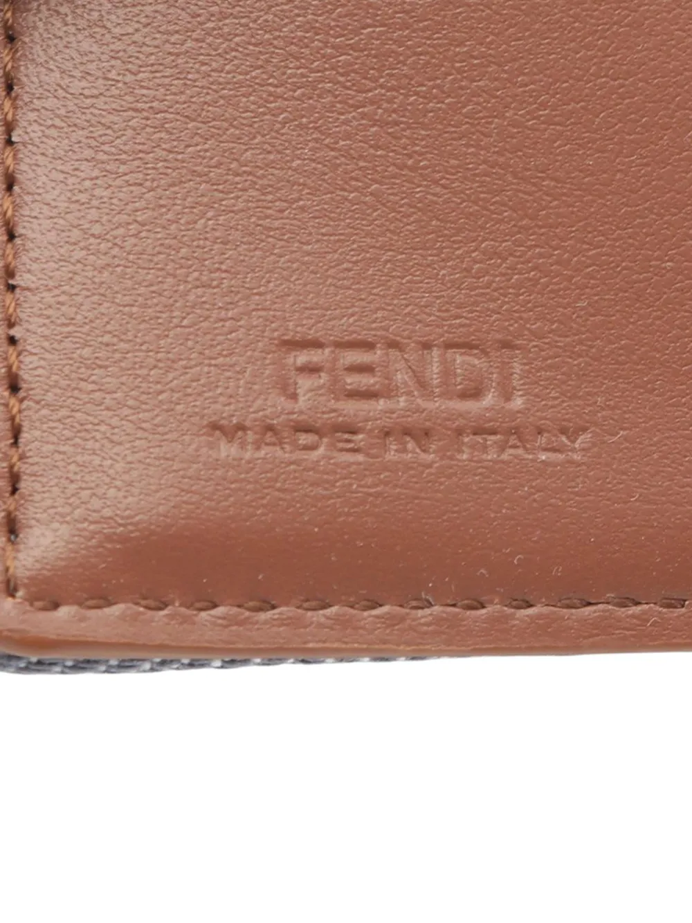 Pre-owned Fendi 2010-2025 Zucca Canvas Trifold Wallet Small Wallets In Gray