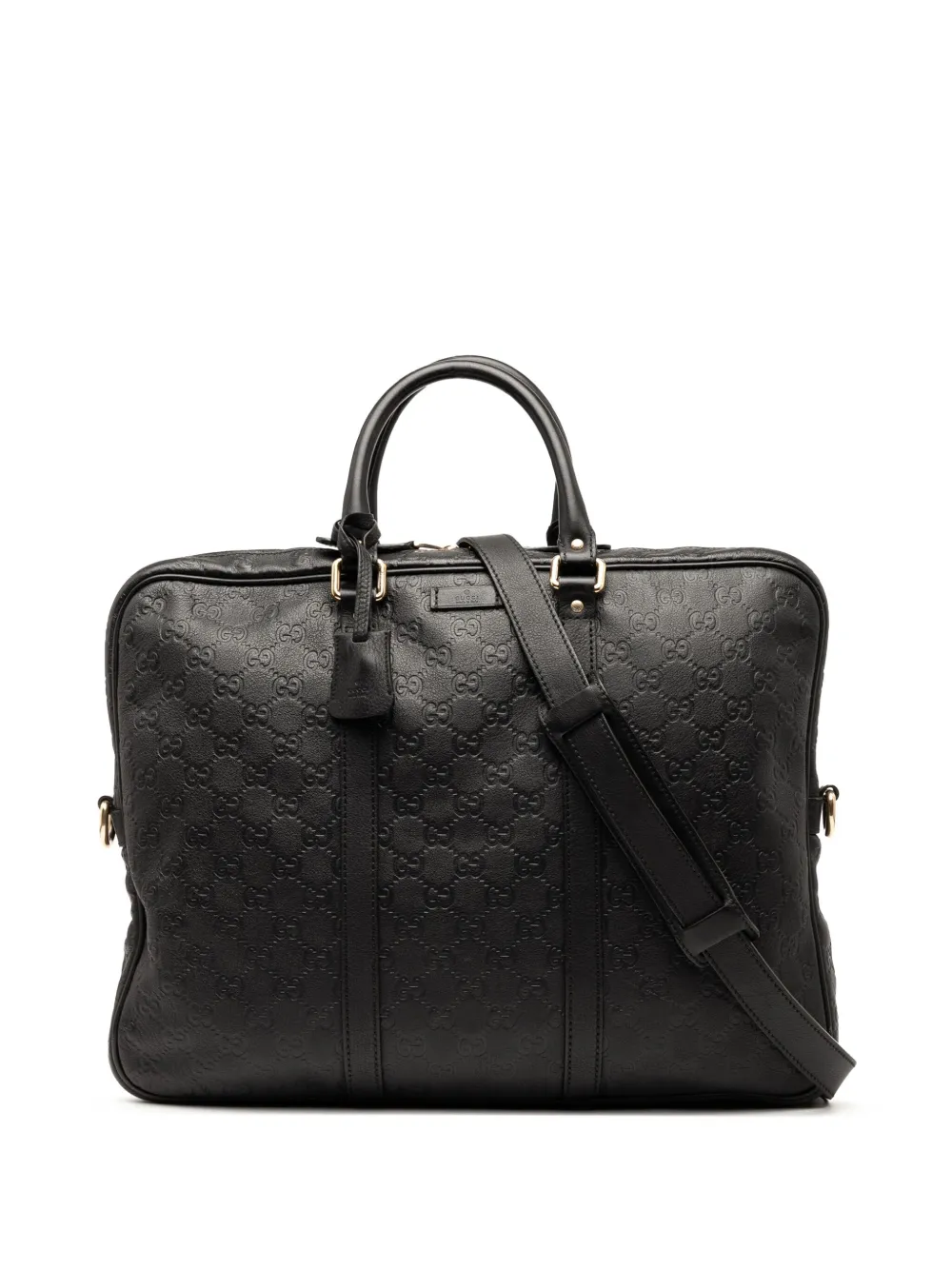 Pre-owned Gucci 2000-2015 Ssima Business Bag In Black