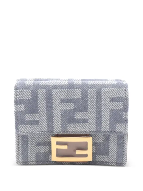 Fendi Pre-Owned 2010-2025 Zucca Canvas Trifold Wallet small wallets